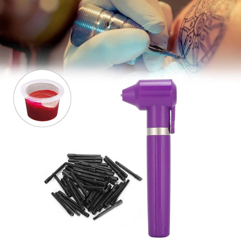 woobles Tattoo Ink Mixer, Electric Tattoo Ink Mixer Pigment Mixing Machine with 50pcs Mixing Sticks Tattoo Accessories, Tattoo Mixer Professional Tattoo Pigment Make up(purple) - Image 4